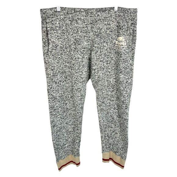Roots Canada Women’s Gray Marled Fleece Crop Athletic Pull On Sweatpants XL - Picture 1 of 12